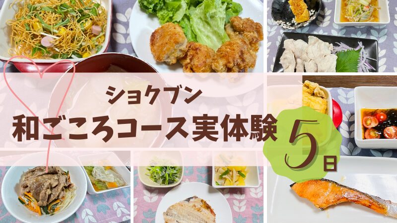 ショクブンの「和ごころコース」レビュー｜献立を考えない夕食を始めよう！ 