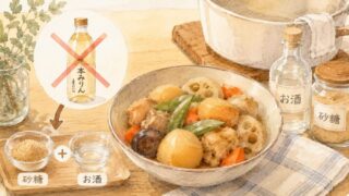 みりんの代用は砂糖とお酒 みりんなしで作る我が家の煮物 