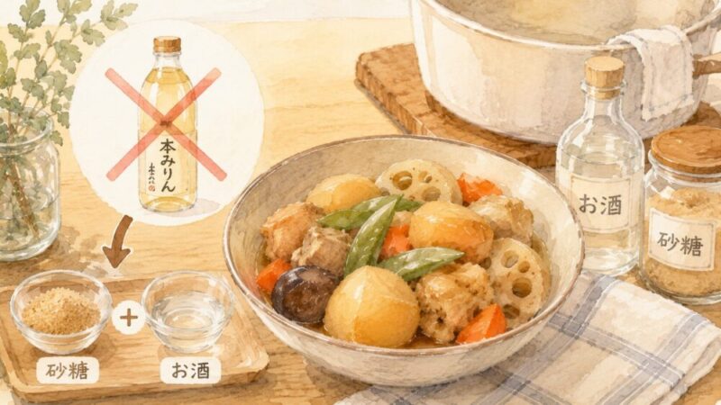 みりんの代用は砂糖とお酒 みりんなしで作る我が家の煮物